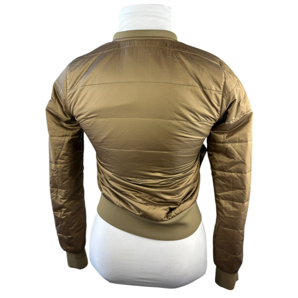 *Damaged/Flawed Lululemon Non-Stop Bomber Jacket Bold Beige Gold Zip Size 4 - Picture 5 of 16